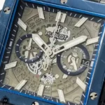 ساعت هابلوت مردانه مربعی آبی Hublot Square Bang HS897G