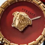 ساعت ورساچه زنانه بند چرم قرمز قاب رزگلد Versace 8073L