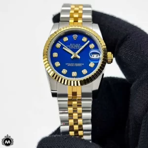 ساعت رولکس دیت جاست دورنگ صفحه آبی Rolex Datejust RXS308