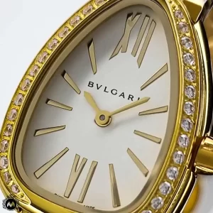 ساعت مچی بولگاری زنانه طلایی دور نگین Bvlgari Serpenti SP4760L