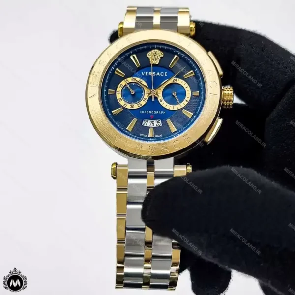 ساعت مردانه ورساچه بند فلزی صفحه آبی Versace V8863G