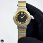 ساعت زنانه ورساچه بند فلزی صفحه مشکی Versace 1069L