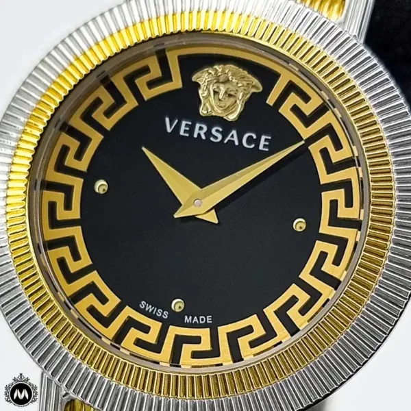 ساعت زنانه ورساچه بند فلزی صفحه مشکی Versace 1069L