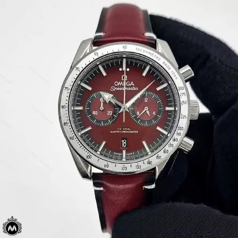 ساعت امگا مردانه اسپید مستر بند چرم قرمز Omega Speedmaster S4136G