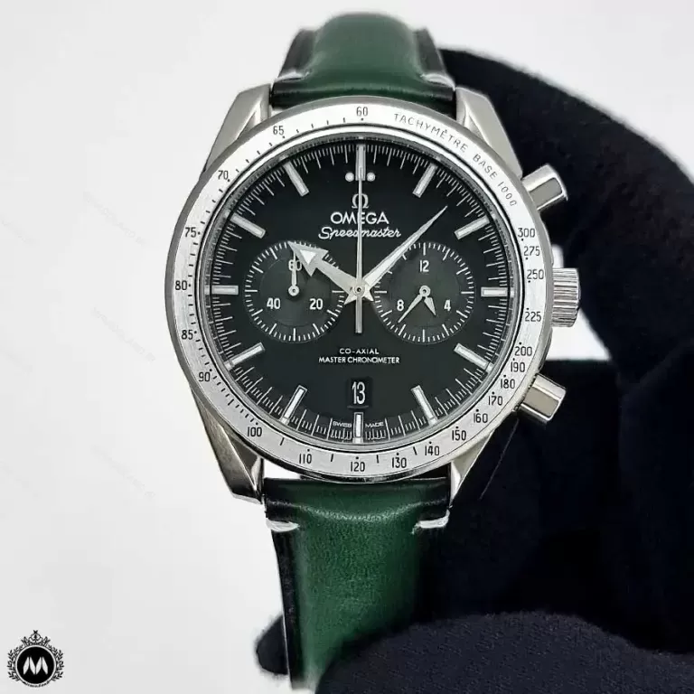 ساعت امگا مردانه اسپید مستر بند چرم سبز Omega Speedmaster S4138G