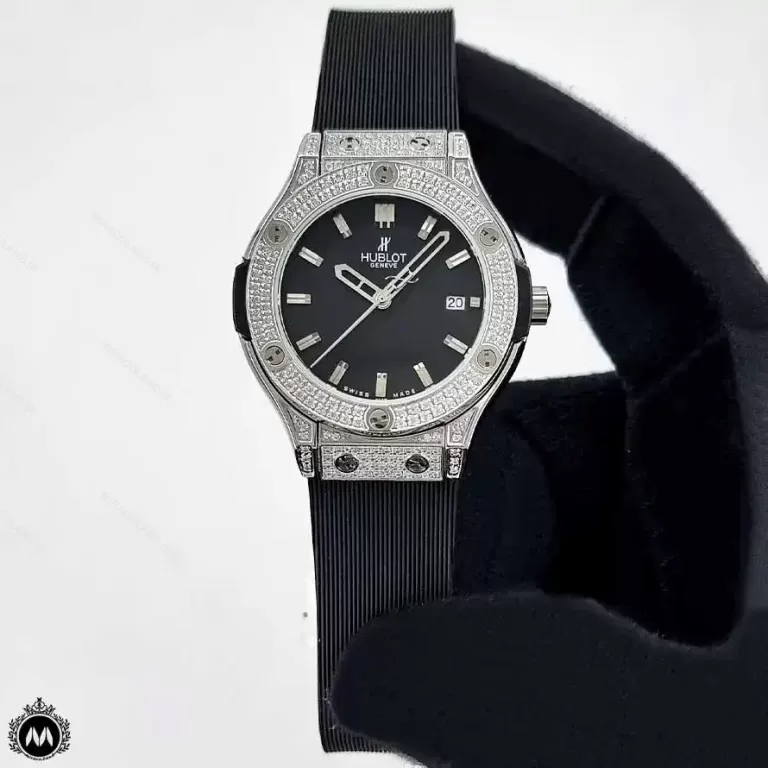 ساعت هابلوت زنانه فول نگین مشکی Hublot BigBang 3044L