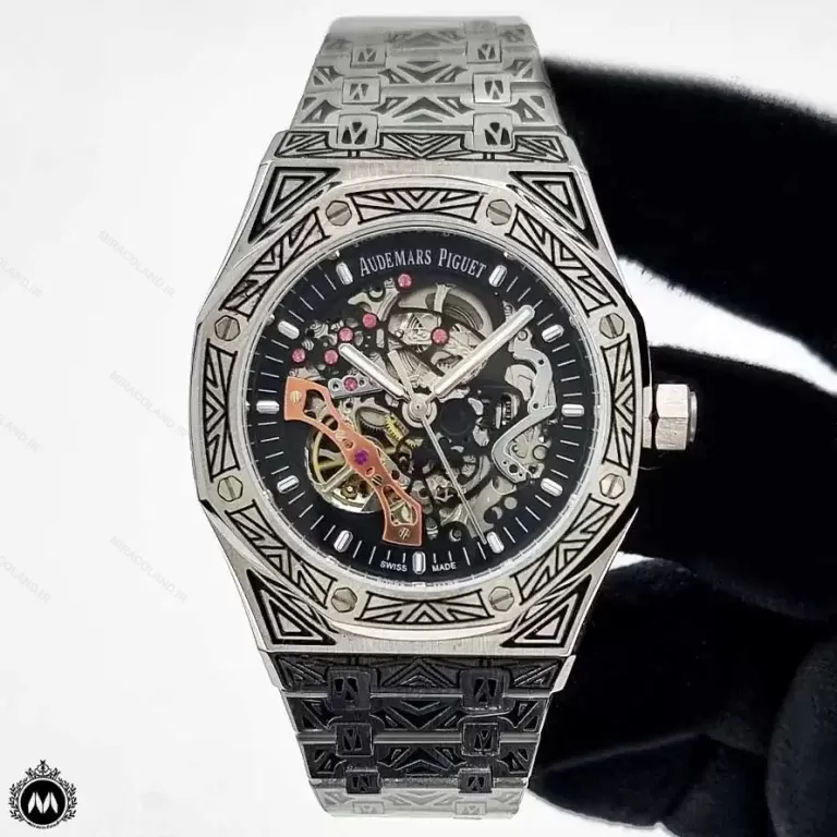 ساعت ای پی مردانه اسکلتون حکاکی Audemars Piguet Royal Oak OS88320