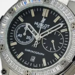 ساعت هابلوت زنانه دور نگین نقره ای Hublot Big Bang 586910