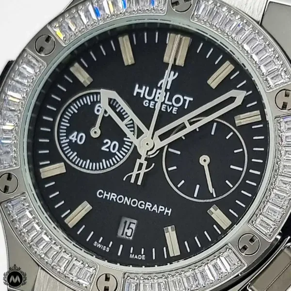 ساعت هابلوت زنانه دور نگین نقره ای Hublot Big Bang 586910