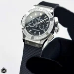 ساعت هابلوت زنانه دور نگین نقره ای Hublot Big Bang 586910