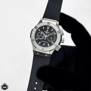 ساعت هابلوت زنانه دور نگین نقره ای Hublot Big Bang 586910