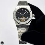 ساعت ادمارز پیگه مردانه نقره ای اپن هارت مشکی Audemars Piguet Royal Oak OS3346