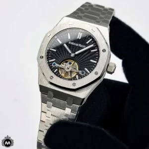 ساعت ادمارز پیگه مردانه نقره ای اپن هارت مشکی Audemars Piguet Royal Oak OS3346