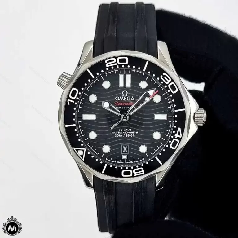 ساعت امگا سی مستر بند رابر اتوماتیک مشکی OMEGA Seamaster SM4090