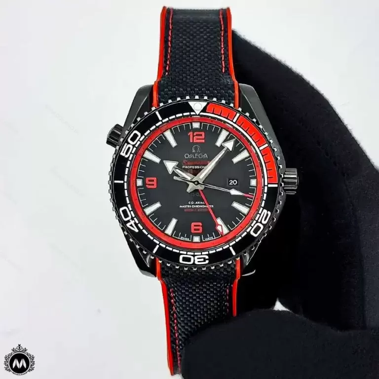 ساعت امگا سی مستر بند رابر اتوماتیک قرمز مشکی OMEGA Seamaster SM7030