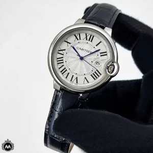 ساعت مچی کارتیر ست مردانه زنانه بالن بلو بند چرم Cartier Ballon Bleu CR42GL