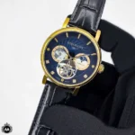 ساعت پتک فیلیپ مردانه اسکلتون طلایی مشکی Patek Philippe P9068G