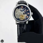 ساعت پتک فیلیپ مردانه بند چرمی اسکلتون Patek Philippe P9010G