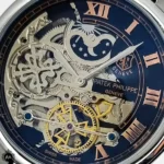 ساعت پتک فیلیپ مردانه بند چرمی اسکلتون Patek Philippe P9010G