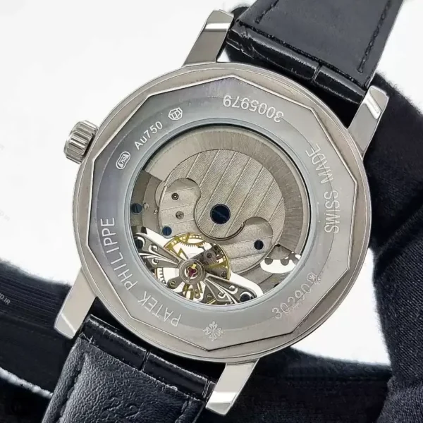 ساعت پتک فیلیپ مردانه بند چرمی اسکلتون Patek Philippe P9010G