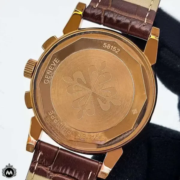 ساعت پتک فیلیپ مردانه بند چرمی سه موتوره Patek Philippe P3540G