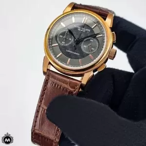 ساعت پتک فیلیپ مردانه بند چرمی سه موتوره Patek Philippe P3540G