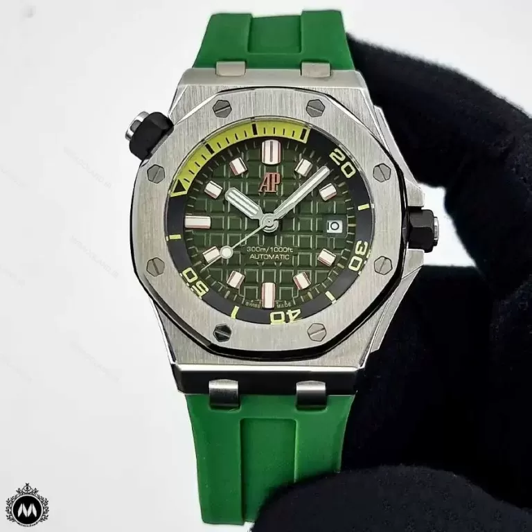 ساعت ای پی مردانه اتوماتیک بند رابر سبز Audemars Piguet OFFSHORE OS6465