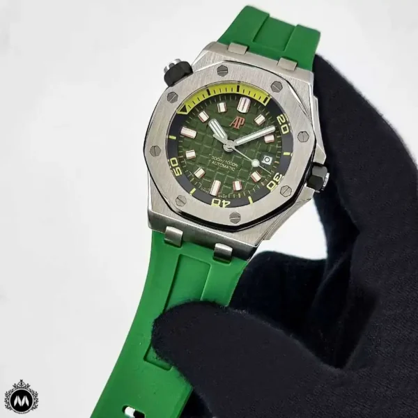 ساعت ای پی مردانه اتوماتیک بند رابر سبز Audemars Piguet OFFSHORE OS6465