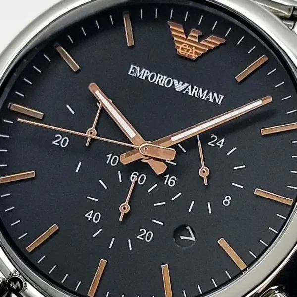 ساعت مچی مردانه امپریو ارمانی بند حصیری نقره ای Emporio Armani AR11429