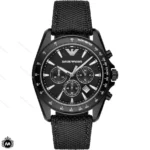 ساعت امپریو آرمانی مردانه بند جیر مشکی Emporio Armani AR6131