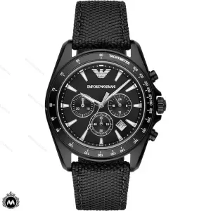 ساعت امپریو آرمانی مردانه بند جیر مشکی Emporio Armani AR6131