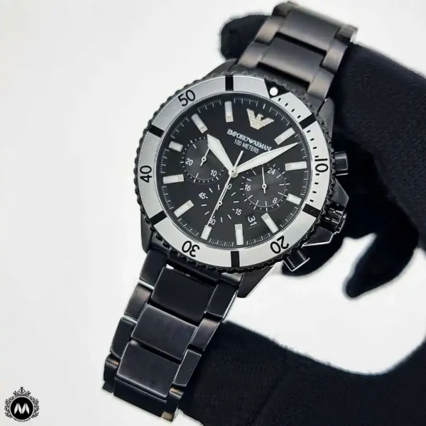 ساعت امپریو ارمانی مردانه بند استیل مشکی Emporio Armani AR80050