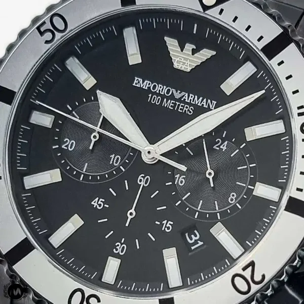 ساعت امپریو ارمانی مردانه بند استیل مشکی Emporio Armani AR80050