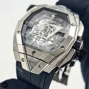 ساعت مردانه هابلوت فضایی نقره ای Hublot Sang Bleu III H75956G