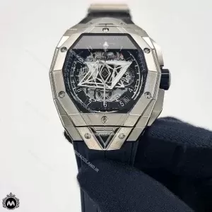 ساعت مردانه هابلوت فضایی نقره ای Hublot Sang Bleu III H75956G