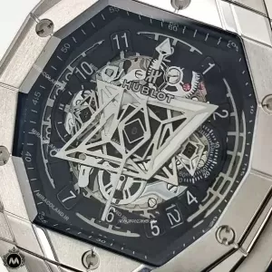 ساعت مردانه هابلوت فضایی نقره ای Hublot Sang Bleu III H75956G