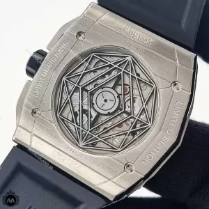 ساعت مردانه هابلوت فضایی نقره ای Hublot Sang Bleu III H75956G