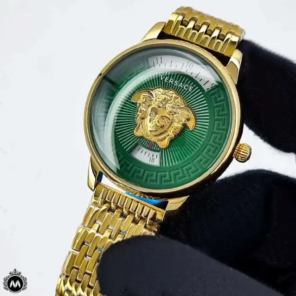 ساعت ورساچه زنانه کنتوری طلایی صفحه سبز Versace V6057L