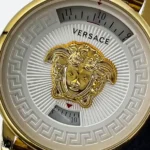 ساعت ورساچه زنانه دو تقویمه طلایی صفحه سفید Versace V6054L