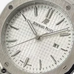 ساعت ای پی مردانه بند رابر صفحه سفید Audemars Piguet A8678G