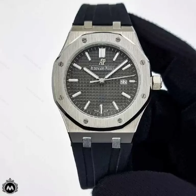 ساعت ای پی مردانه بند رابر صفحه طوسی Audemars Piguet A8650G