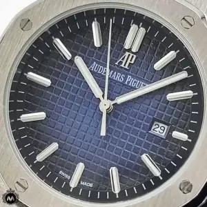 ساعت ای پی مردانه بند رابر صفحه آبی Audemars Piguet A8655G