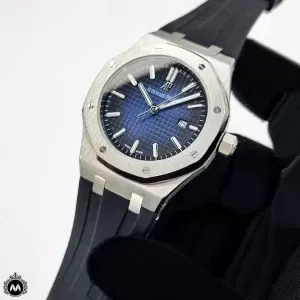 ساعت ای پی مردانه بند رابر صفحه آبی Audemars Piguet A8655G