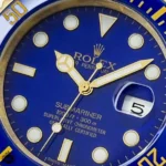 ساعت رولکس سابمرینر اتوماتیک طلایی صفحه آبی Rolex Submariner R7392G