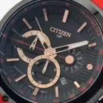 ساعت مردانه سیتیزن بند رابر قرمز CITIZEN VIP CT8044