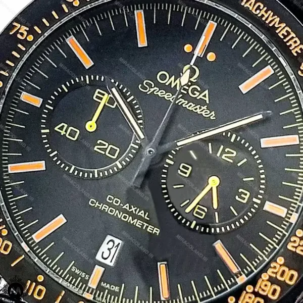 ساعت امگا مردانه اسپید مستر بند چرم مشکی Omega Speedmaster S2035