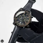 ساعت امگا مردانه اسپید مستر بند چرم مشکی Omega Speedmaster S2035