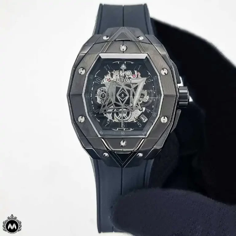 ساعت مردانه هابلوت فضایی مشکی Hublot Sang Bleu III H75957G