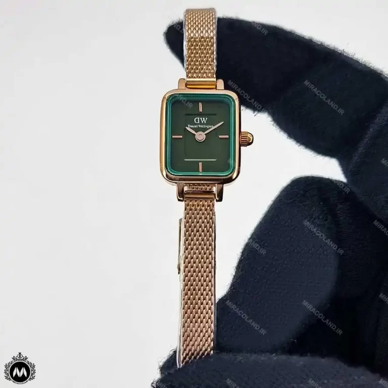 ساعت مچی دنیل ولینگتون رزگلد صفحه سبز Daniel Wellington D7419L