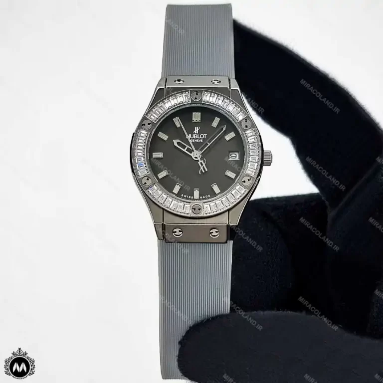 ساعت هابلوت زنانه دور نگین طوسی Hublot BigBang H4578L